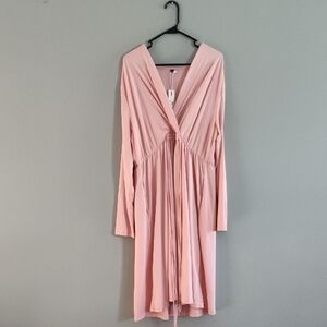 Elegant Pink Long Sleeve Dress